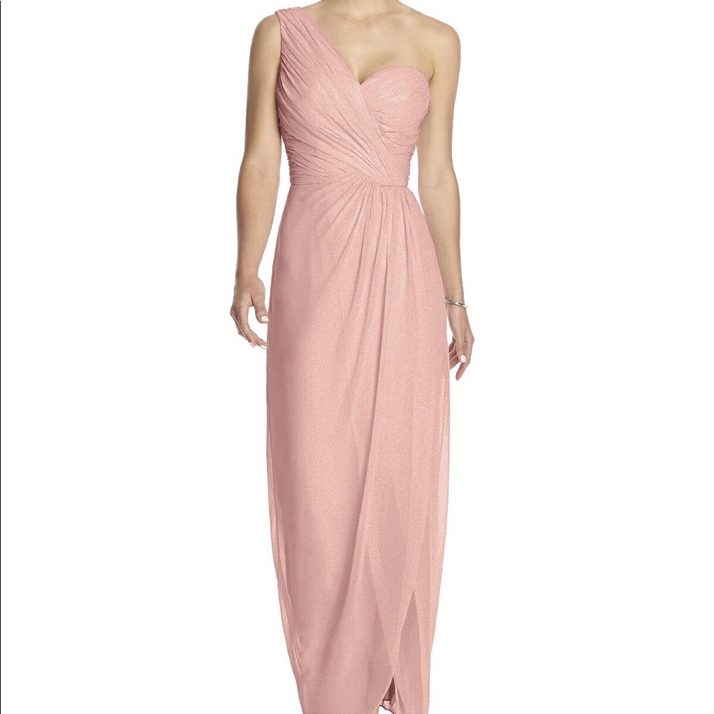 NWT Dessy Rose Gold Full Length Bridesmaid Dress